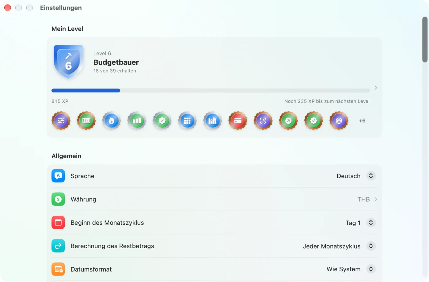 The Savings Preferences window on Mac