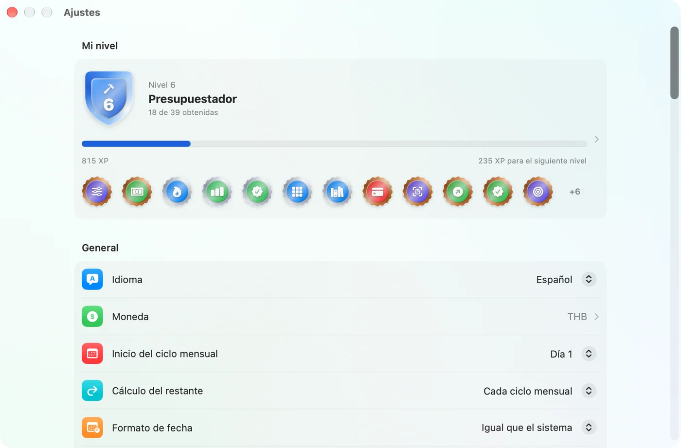 The Savings Preferences window on Mac