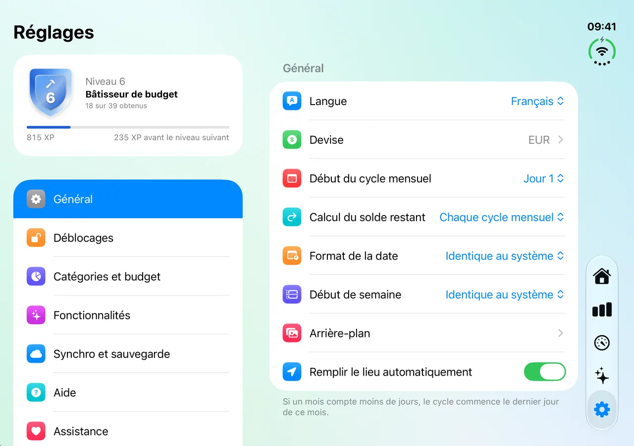 Savings Settings on iPhone Duo, fully open