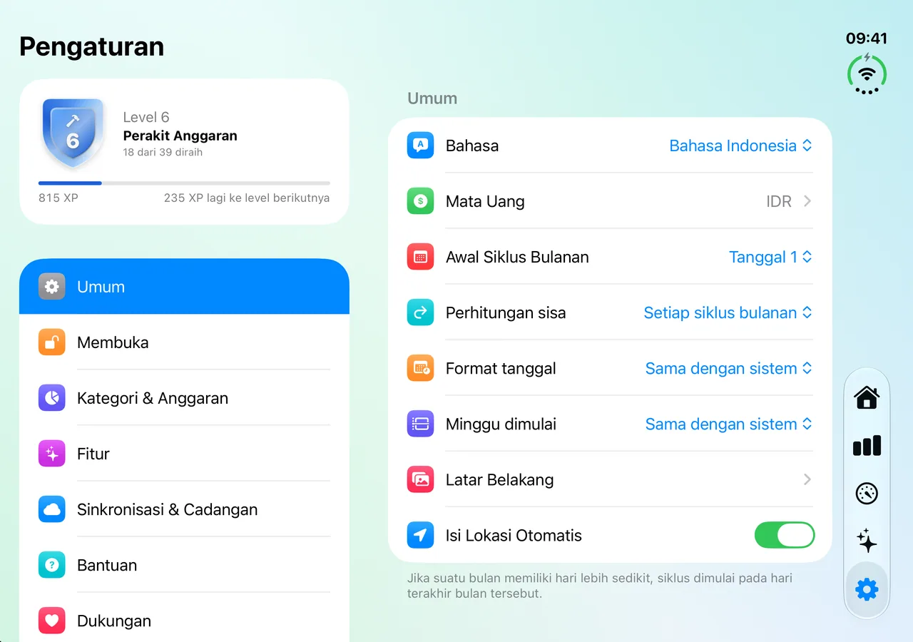 Savings Settings on iPhone Duo, fully open