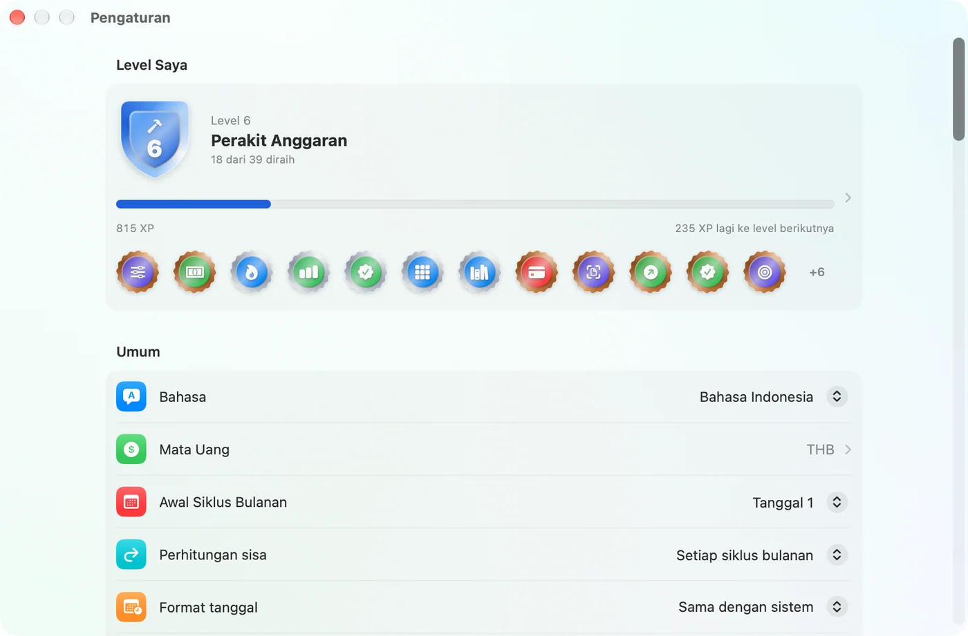 The Savings Preferences window on Mac