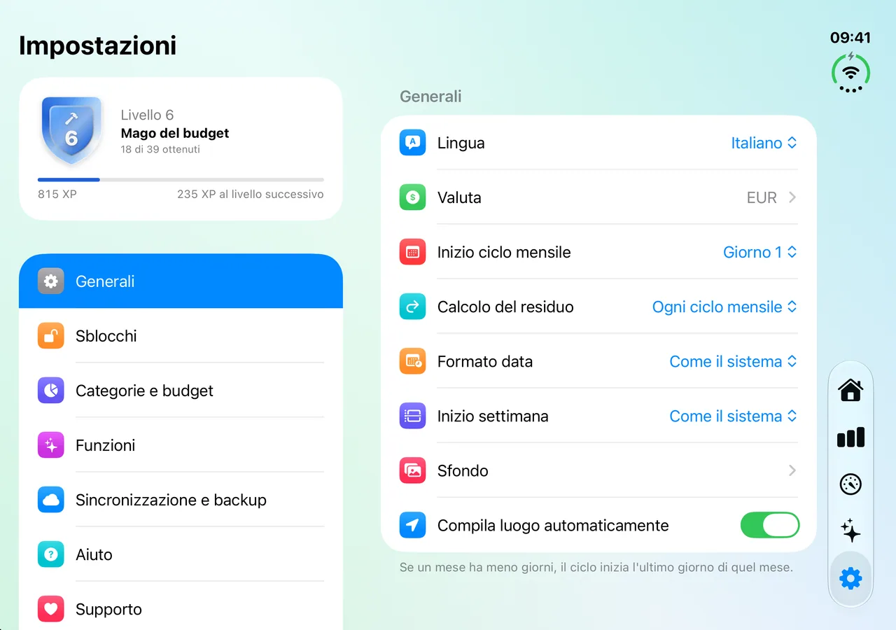 Savings Settings on iPhone Duo, fully open