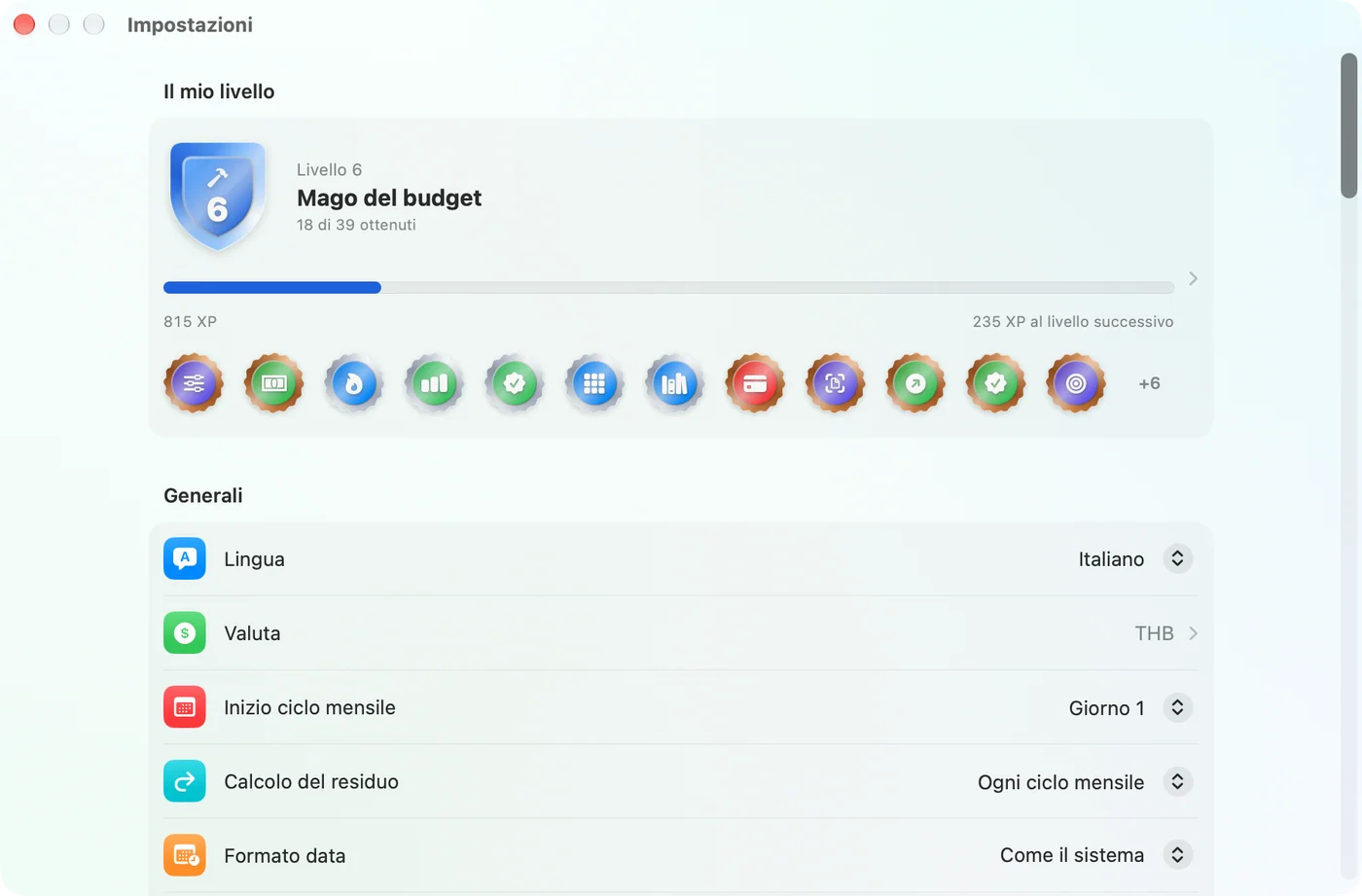 The Savings Preferences window on Mac
