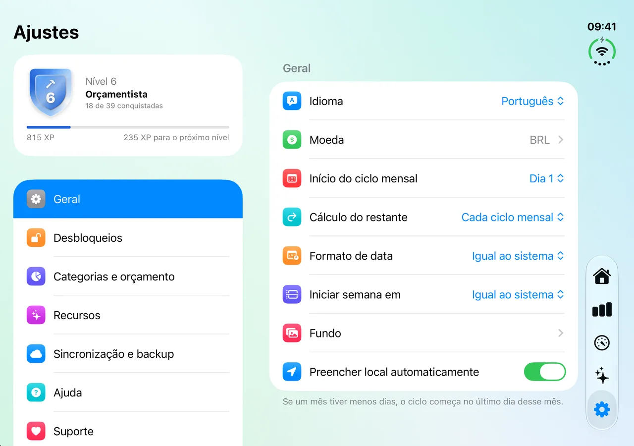 Savings Settings on iPhone Duo, fully open